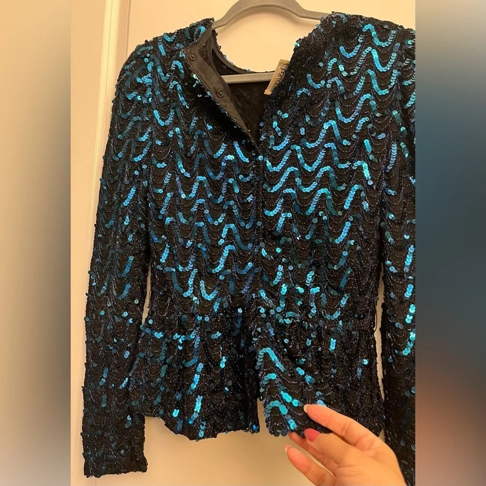 Vintage Sequin Jacket / Top – Paillette Party